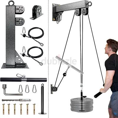Wall Mount Pulley System, Weight Cable Pulley System for Gym, LAT Pull Down and Low Row Cable Machin