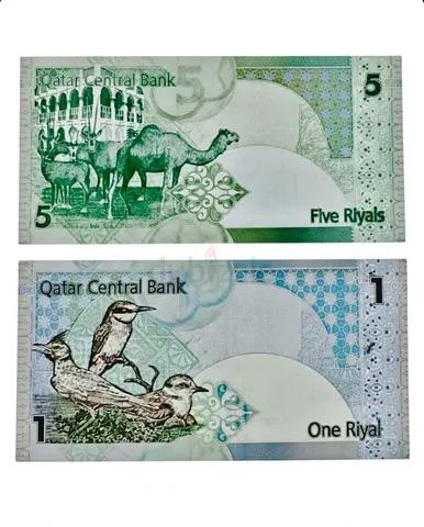 Qatar Vintage Banknotes Rare Collectible Qatari Arab Currency notes