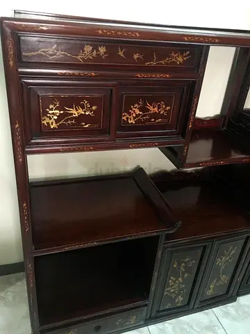 Rosewood open type display cabinet