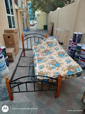 Single bed with mattress