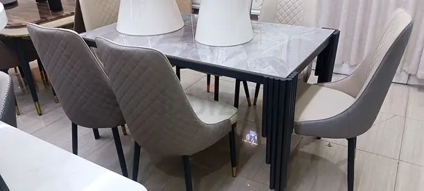Elegant Marble Dining Table Set