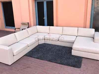 Selling in excellent Condition Home Center Eterno U Shape Sofa Beige