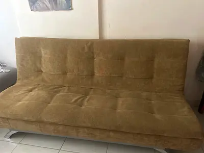Comfortable Beige Futon Sofa for Your Living Room