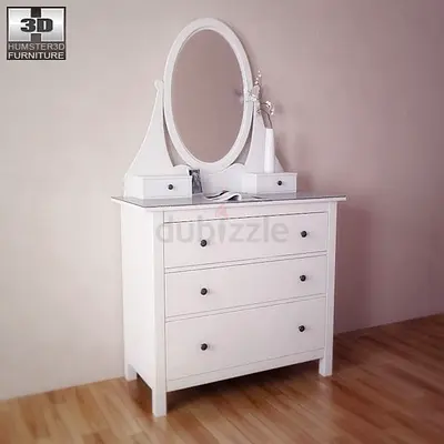 Elegant White Dresser with Mirror