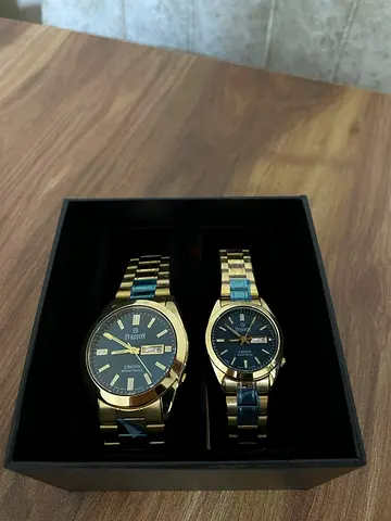 Elegant Pair of Gold Watches