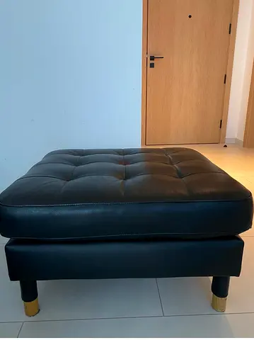 IKEA leather footstool/ coffeetable