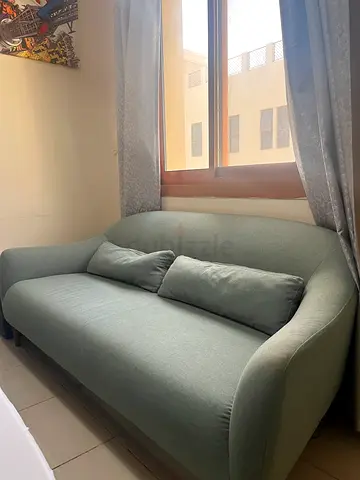 Modern 3 Seater Turquoise Sofa