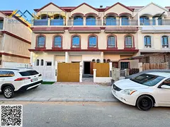 For sale in the heart of Ajman, Uptown in Al Zahiyah area, 3 floors, in a vibrant area with scenic v