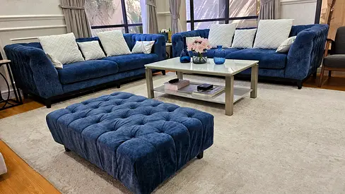 Comfortable Blue Sofa Set for Sale