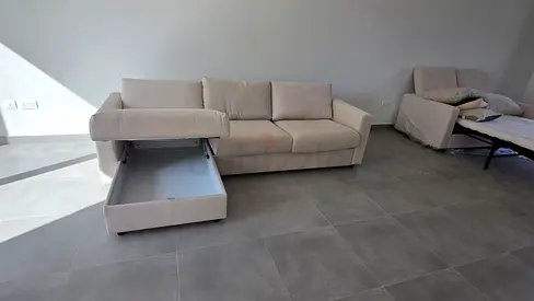 Perfect condition ikea vimle lshape sofa bed beige