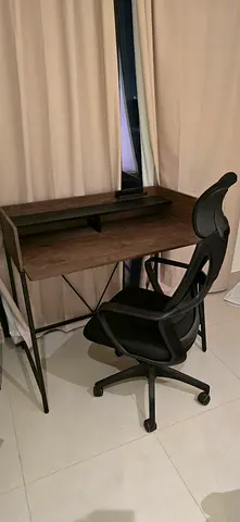 Ergonomic office chair and comfortable desk (used only a few times)