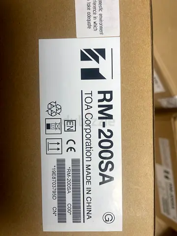 TOA Corporation RM-200SA Audio Device