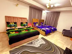 Luxury Big Hall Room for 5 persons including TV in Villa Opposite to Mirdif Mall