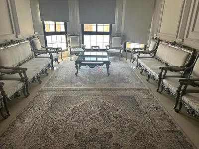 طقم مجلس كلاسيك فاخر – خشب طبيعي – مجدد حديثاً