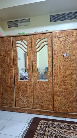 Stylish Wooden Wardrobe with Mirror, bed and dressing table also including.