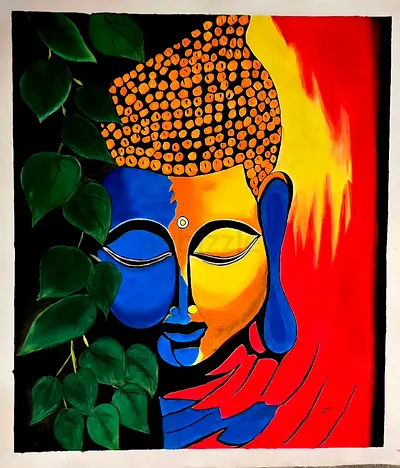 Living Room buddha painting