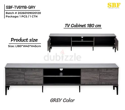 Modern 180 cm Grey TV Cabinet