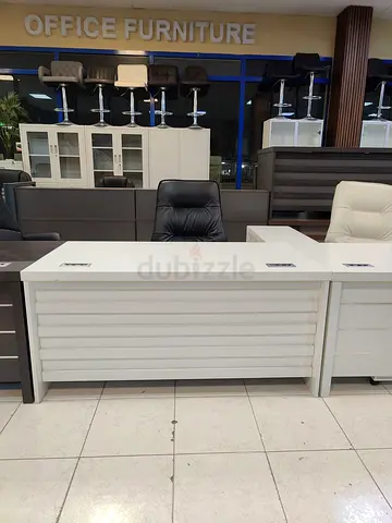 Modern White Office Desk L Shape
