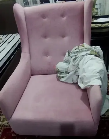 Elegant Pink Tufted Sofa