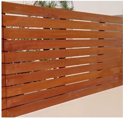 Stylish Wooden Slatted Fencing Panel for Outdoor Spaces