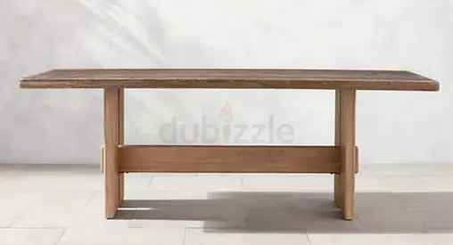 Doran Travertine  Teak Dining Table