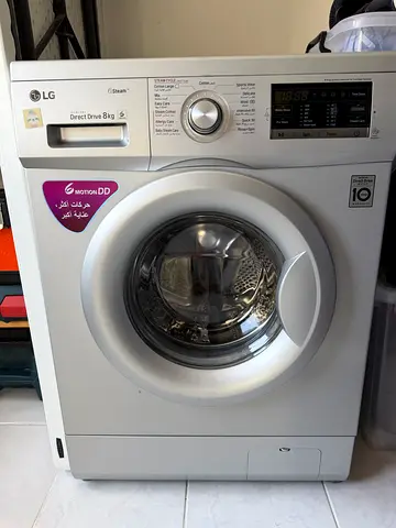 LG Front Load Washer, Steam Technology, 8kg Capacity