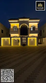Villa for sale in Al Helio, opposite the mosque. 5 master bedrooms and a living room on the first fl