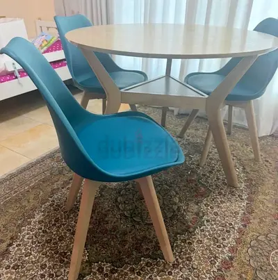 Stylish Dining Table Set with Modern Chairs