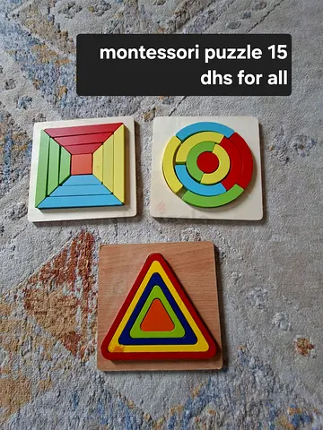 Montessori puzzles 5 aed each