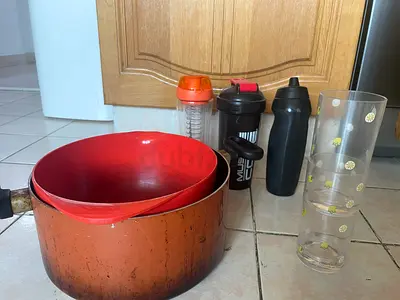 Pot bowl bottle glass