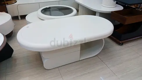 Sleek White Coffee Table with Storage