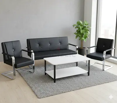 Modern Leather Sofa Set 5 Seatr New For Sale