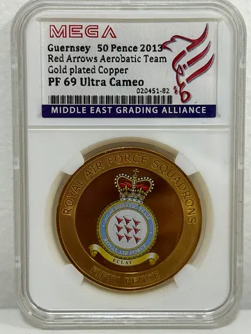 50 Pence 2013 – Red Arrows Aerobatic Team 150AED