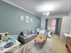 Furnished studio apartment available now for monthly rent. First occupancy. Price: 4500 (includes gy