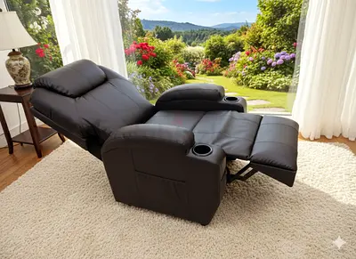 Electric Massager Comfortable Recliner Chair with Cup Holders