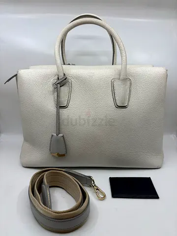 MCM White Leather Milla Handbag