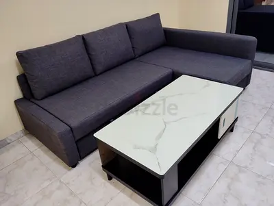 Comfortable L-Shaped Sofa bed under storage