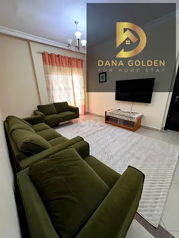 One bedroom and living room for rent in Al Taawun, excellent furnishings