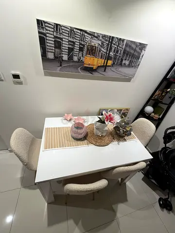 Modern Dining Table Set with Stylish Chairs