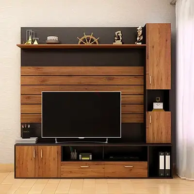 TV Unit with Side Storage Box – Stylish and Functional Entertainment Cabinet