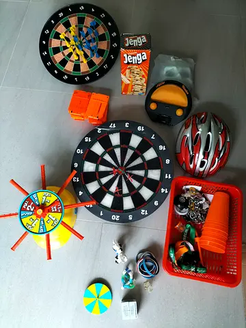Assorted Fun Games and Sports Equipment