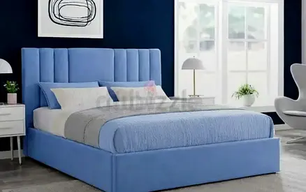 Brend New fabric wooden King size 180x200 Bed with Madical Matress Available