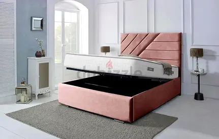 Brand New Luxury King Size Premium Valvet Fabric Hydraulic Storage Bedframe