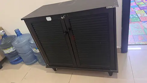 Stylish and Functional Black shoe Storage Cabinet