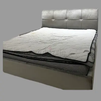 Modern Grey Upholstered Bed