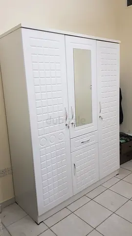White Wardrobe with Mirror and Drawers