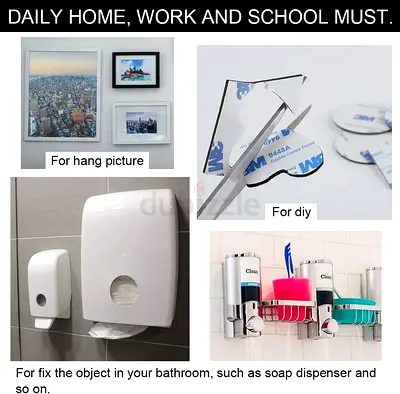 Strong double-sided black foam adhesive pads for easy mounting—no drilling needed.
Includes 60 piece