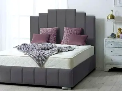 Modern Bed with Stylish Headboard