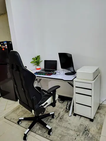 Ergonomic Gaming Chair and Sleek Desk Setup
