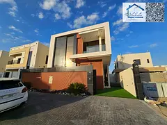 Morden villa, super deluxe finishing, two floors and a roof, with a swimming pool and a roof, at a p